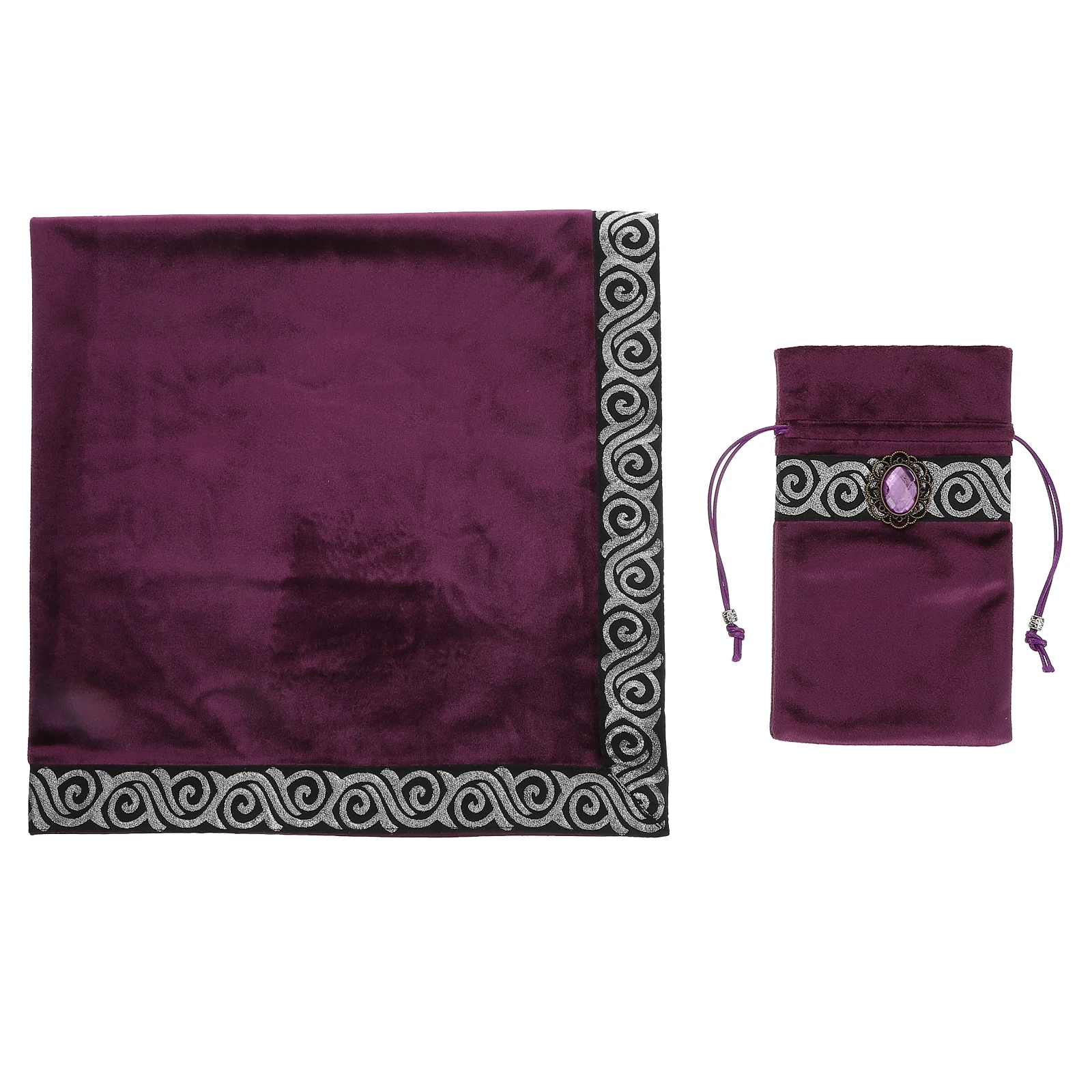

1Set Exquisite Divination Tablecloth Dense Comfortable Tarot Table Cloth with Card Pouch for Enthusiasts