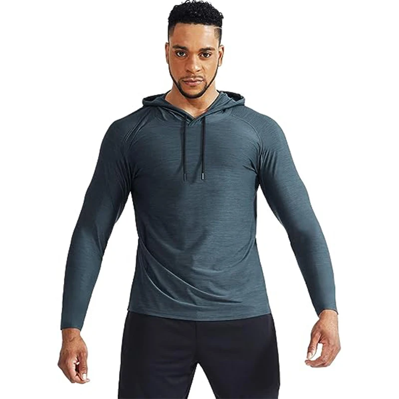 Men\'s Sport Hoodies Jacket Gym Fitness Muscle Tracksuirts Sportswear Workout Athletic Pullovers Training Running Sweatshirts Men