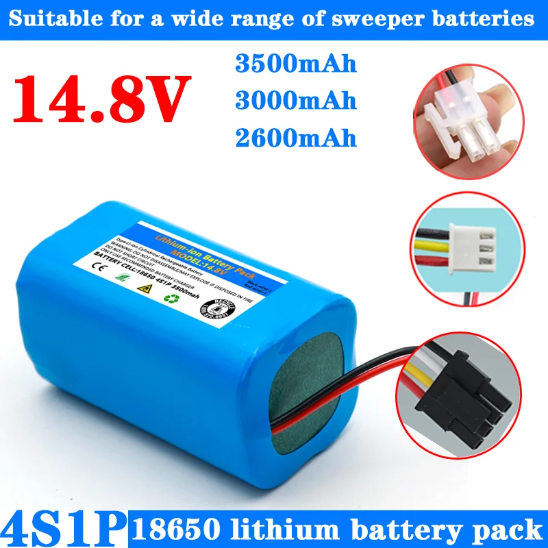 14.8V 4S1P lithium battery pack,For Xiaomi G1, Ecovacs CEN540/546/CR130/DF35 vacuum cleaner lithium battery accessories