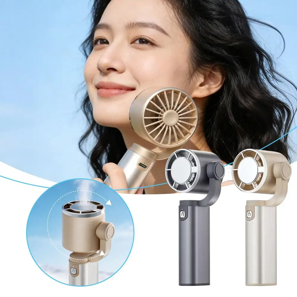 

5 Speed Portable Handheld Fan USB Rechargeable Aluminum Alloy Ultra Long Battery Life for Home Office Outdoor