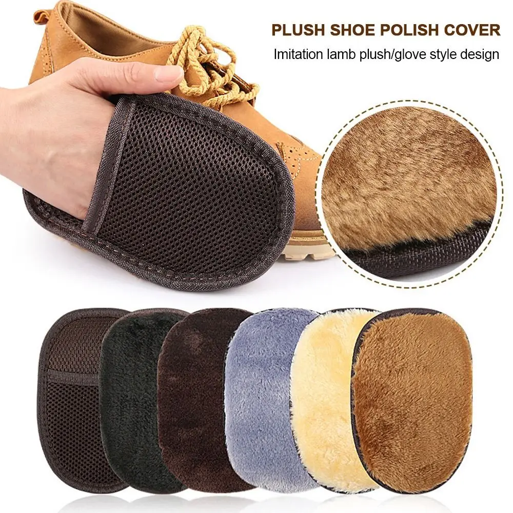 Accessories Soft Car Wash Wool Glove High Density Clean Glove Shoes Polishing Gloves Scratch Free Leather Polish Pad