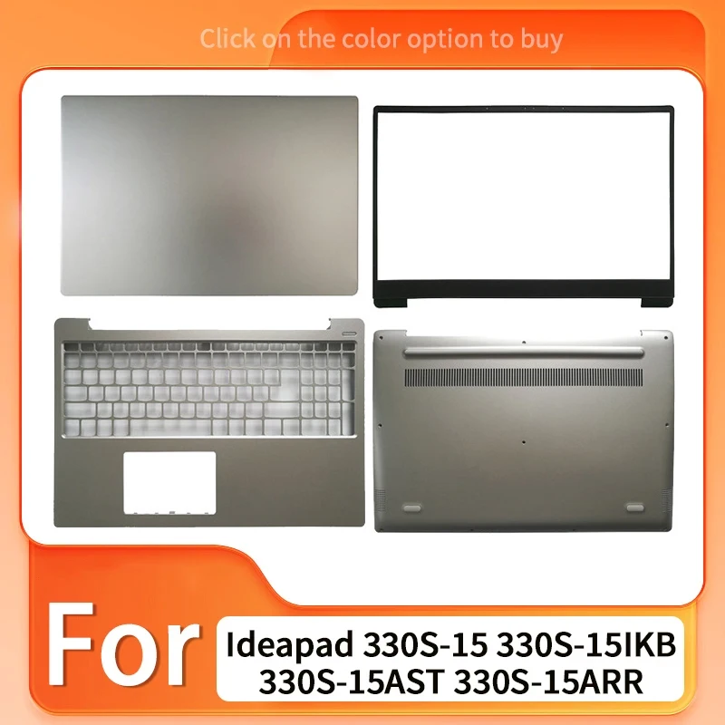 Silver New For Ideapad 330S-15 330S-15IKB 330S-15AST 330S-15ARR 330-15ISK Laptop Upper Top Cover Palrmrest Lower Bottom Case