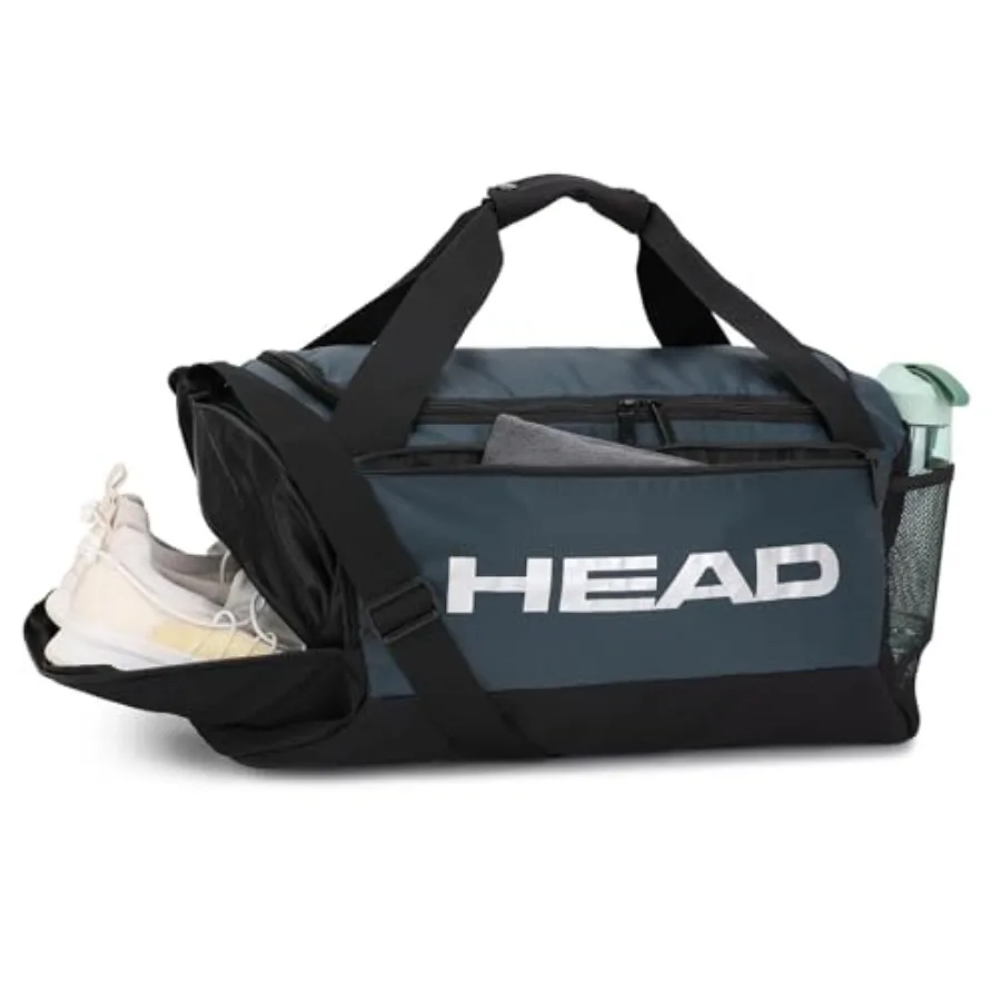

45L Gym Duffel Bag with Shoe Compartment and Wet Pocket, Waterproof Large Capacity Sports Bag for Men, Durable Crossbody Weeken