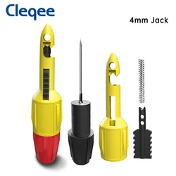 Cleqee P30039.4 Insulation Wire Piercing Puncture Probe + 4mm Socket Test Hook Clip,  Automotive Car Repair Puncture Probe