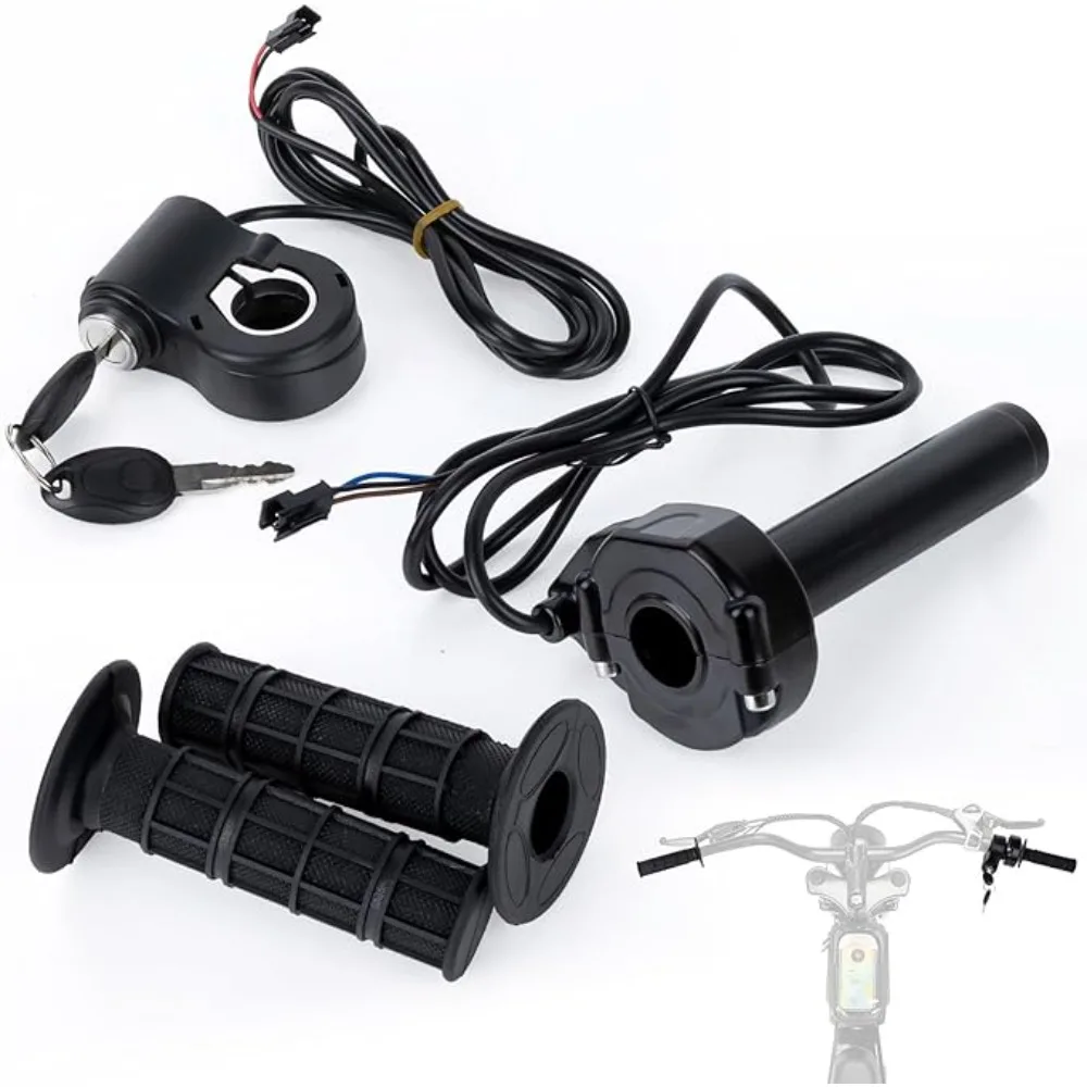 Full Twist Throttle with Rolling Bearing Full Twist Throttle with Key Ignition for Ridstar Q20 Ebike Full Twist Throttle Grip