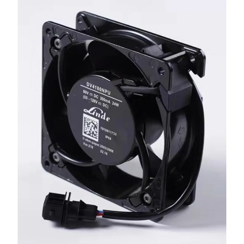 

Original CPU Cooler Fan for 7918911733 Linde Forklift 1276 Series Cooling Fan DV4180NPU 80V with Plug