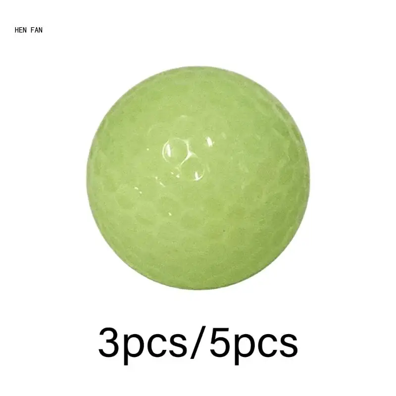 

3/5pcs Night Sports Fluorescent Golf Balls for Training Hitting Practice M89D