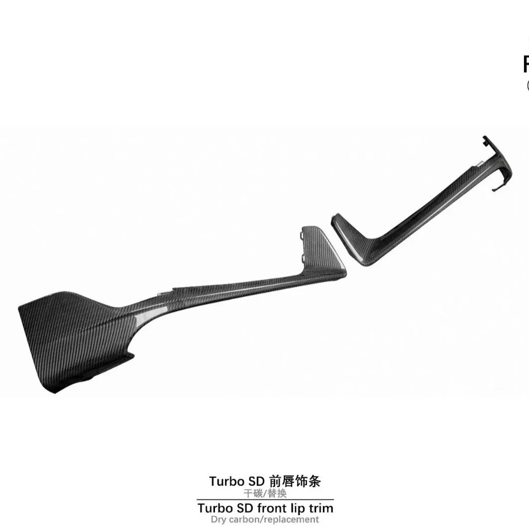 Suitable for 19-24 Porsche 992 Turbo SD front lip strip, dry carbon replacement