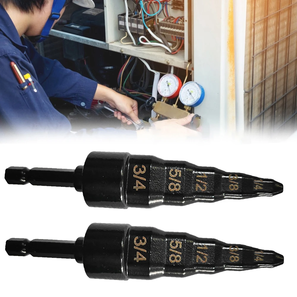 Air Conditioner Copper Pipe Expander Swaging Drill Bit Set  5 In 1 Swage Tube Expander Swaging Flaring Tool for HVAC Repair