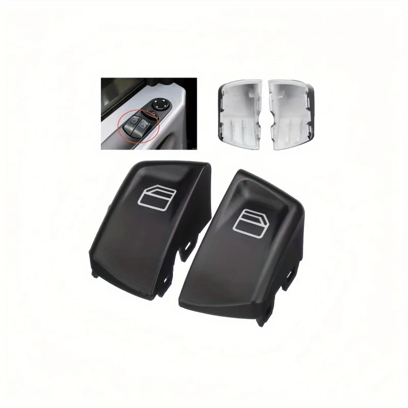 2pcs Car Window Switch Button Covers for Mercedes Vito Viano W639 Sprinter II 906 2003‑2013 807624374022