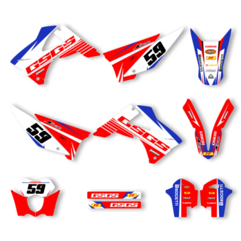 

Мотоциклетные графические фоны Powerzone, наклейки, комплект наклеек для GASGAS EC MC 125 200 250 300 450 2010 2011, номер имени на заказ