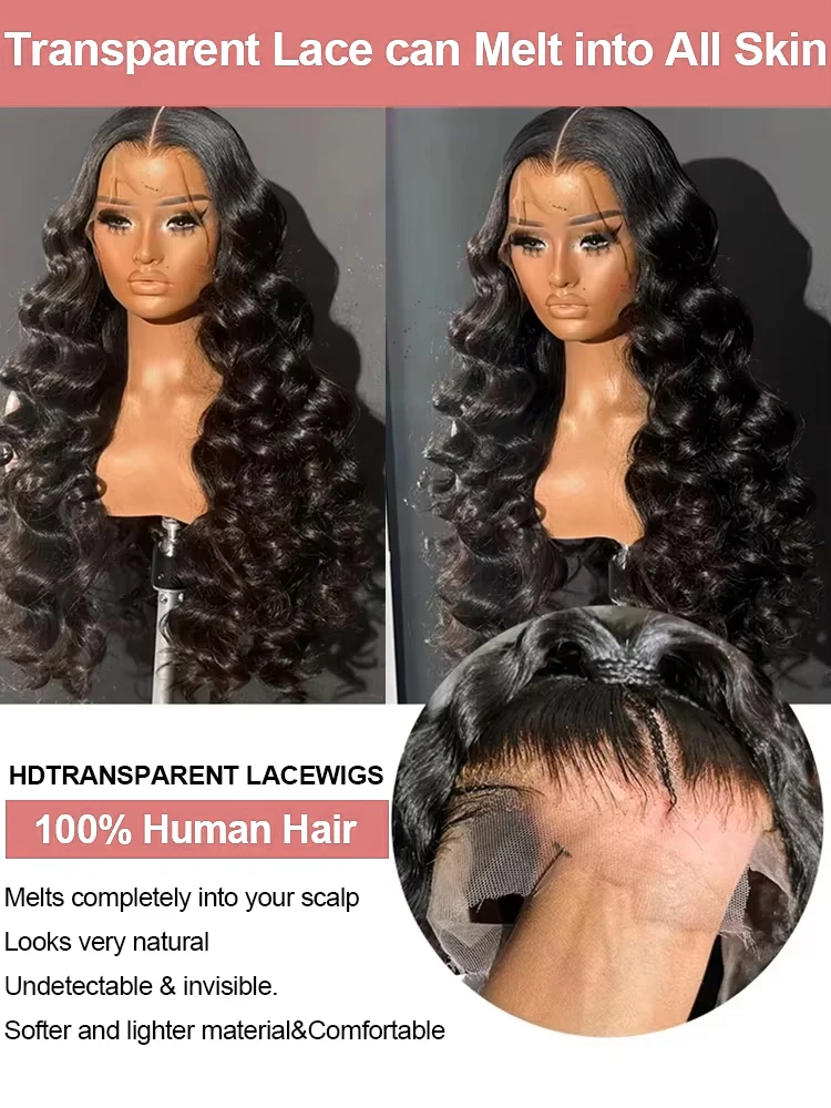 Wig renda Frontal 30 40 inci 13x6 Hd Wig rambut manusia Wig gelombang dalam longgar 13x4 Wig keriting gelombang air 360 Wig rambut manusia depan renda penuh