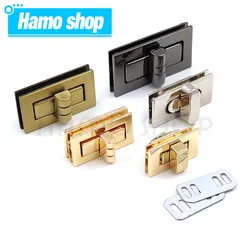 1pc Metal Square Buckle Turn Lock Twist Lock Clasp Leather Craft Women Bag Handbag Shoulder Bag Purse DIY Hardware Accessories