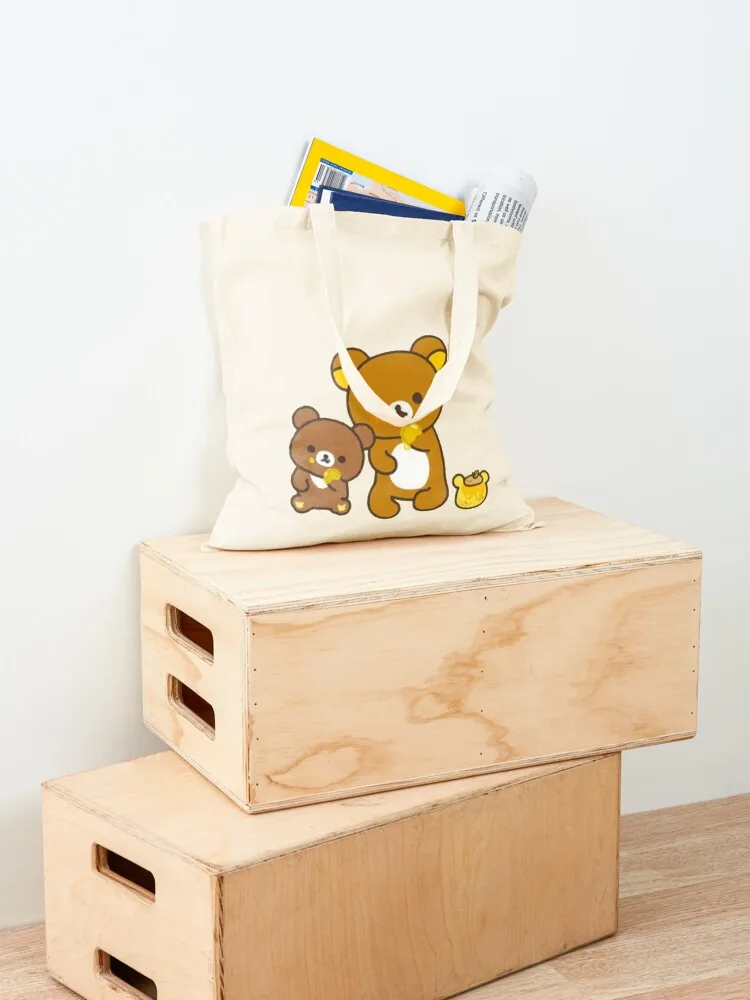 Rilakkuma & Chairoikoguma Tote Bag canvas bags large tote bag personalized tote bag bags cloth bags