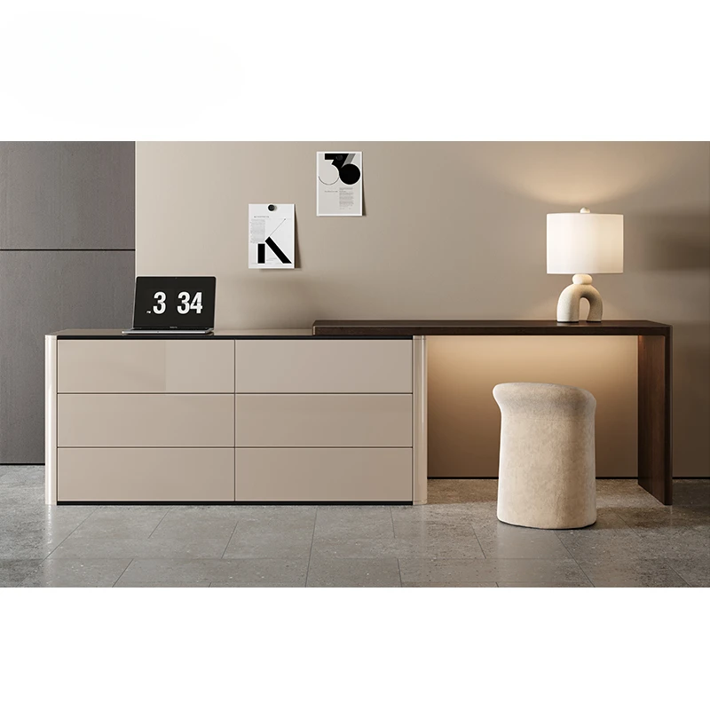 Modern light luxury drawer dresser, integrated Italian minimalist bedroom storage cabinet, dressing table