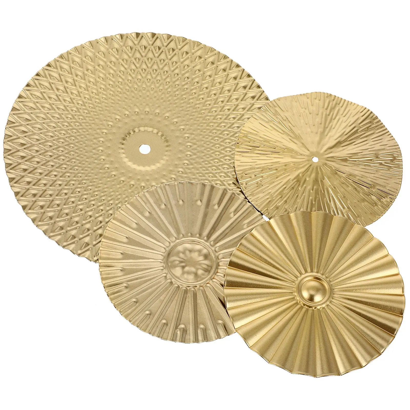 

4 Pcs Decorative Wall Sunglasses Decoration Work Discs Metal Contemporary Craft