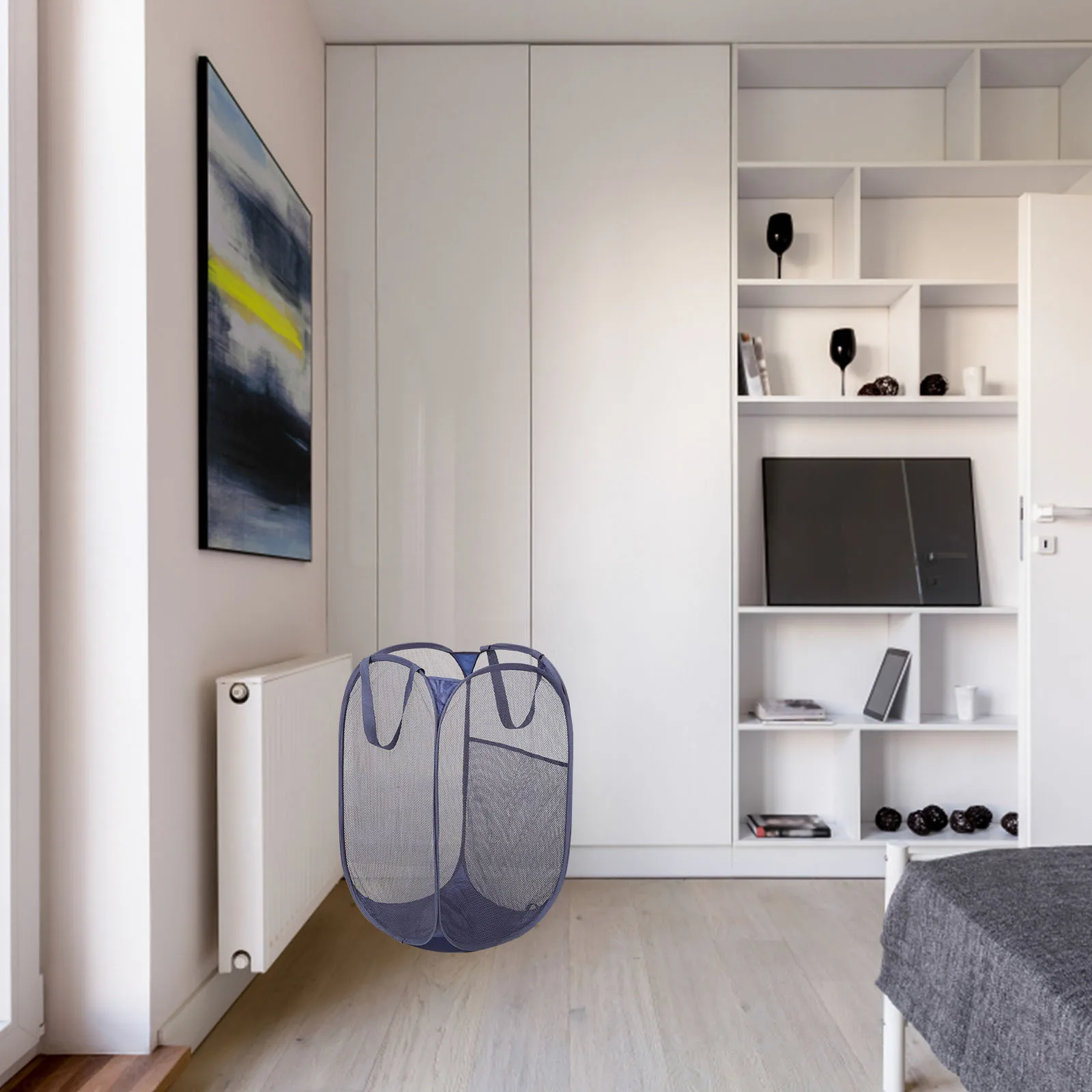 

Dirty Clothes Hamper Mesh Laundry Basket Foldable With Handles Large Capacity Storage Organizer For Bedroom Home Dorm