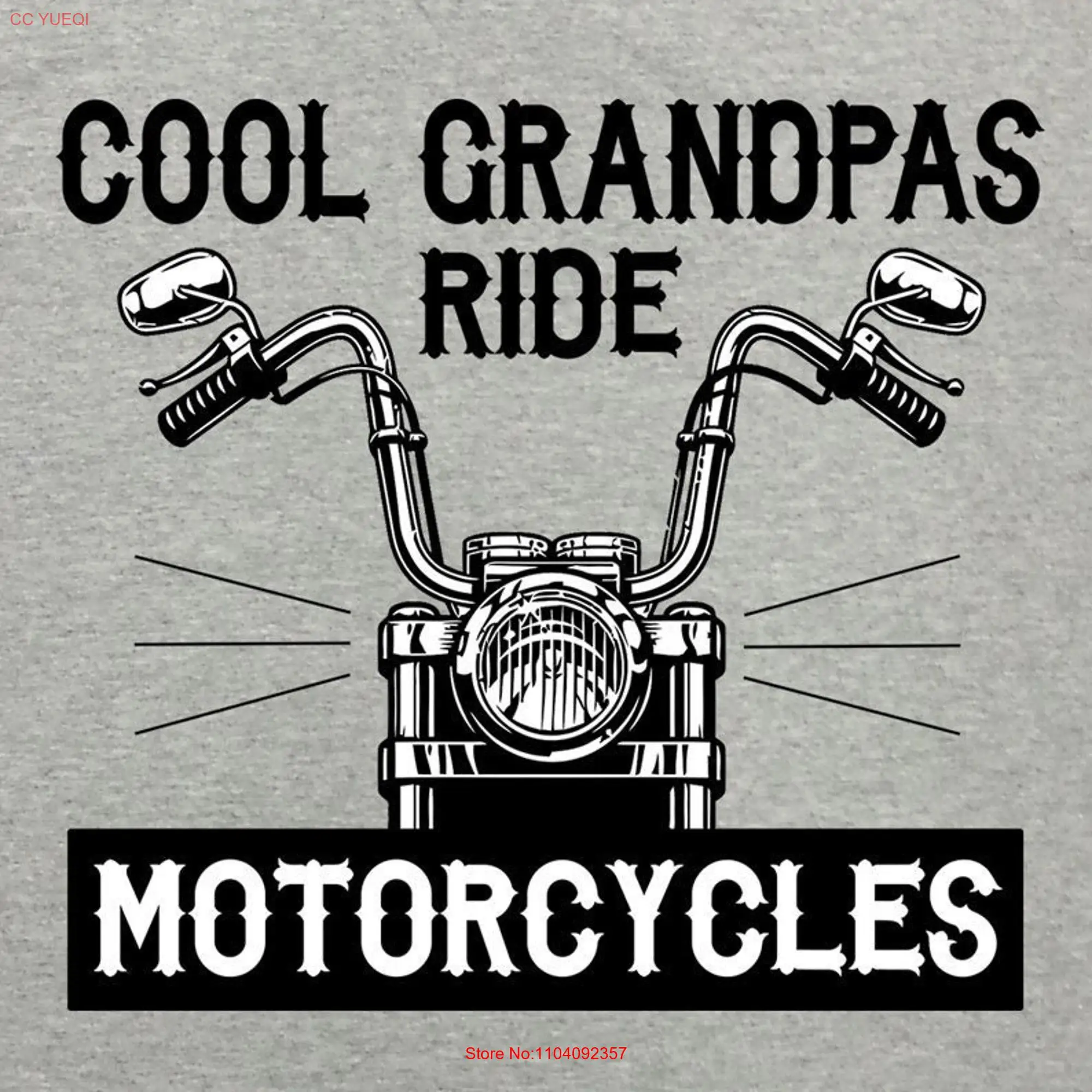 Biker Grandpa T Shirt Funny For Father's Day Motorcycle Lover Grandfather Granddad Mens SA1613 long or short sleeves