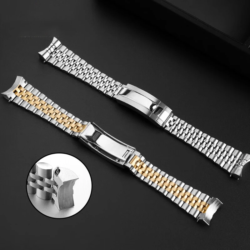 Solid Steel Strap For Tudor BLACK BAY 41 Dial M7941A Watch Band With 21 22mm Silver Mediumgold Men\'s Stainless Steel Bracelet