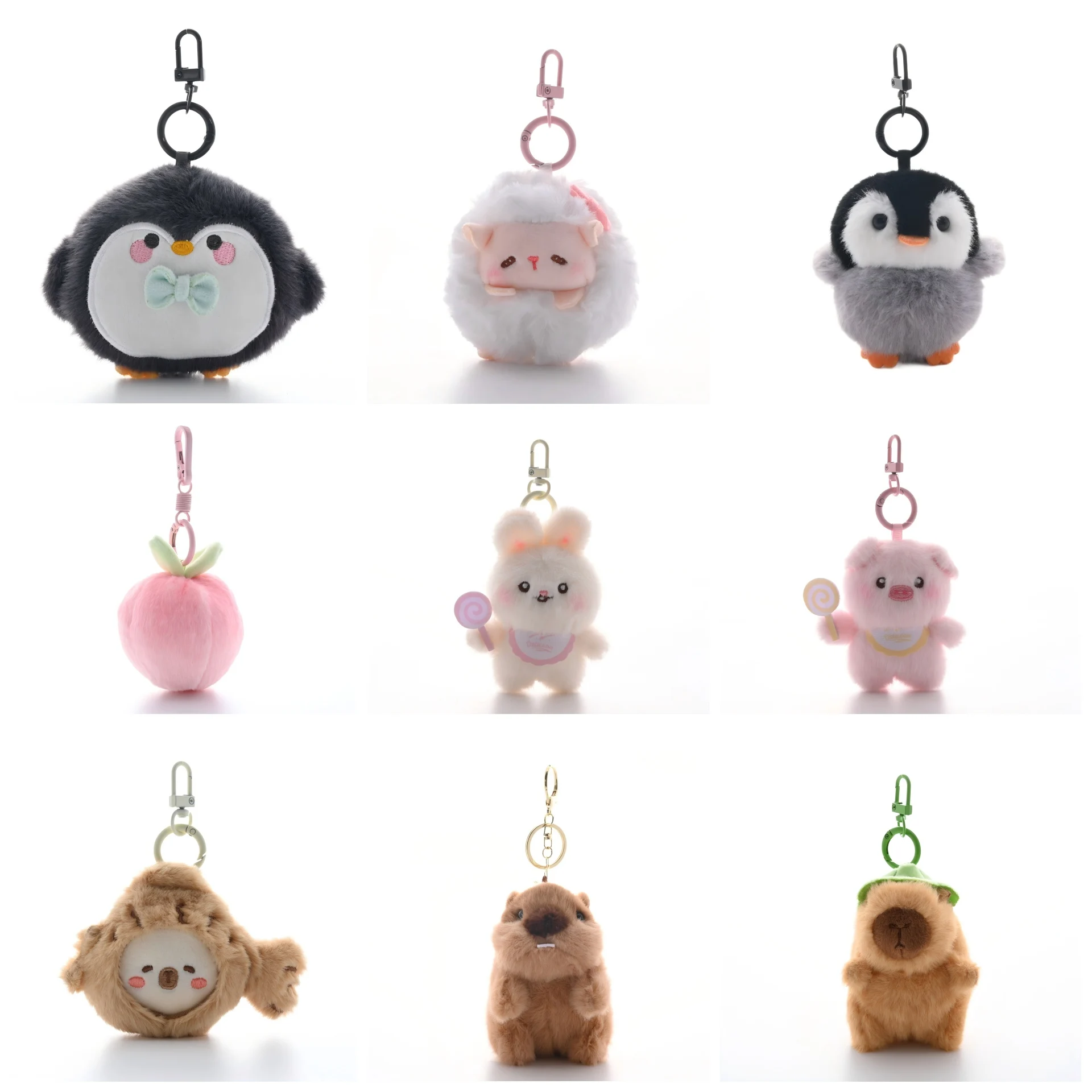 

Плюшевая кукла-брелок 8 см: милый кролик, овечка, пингвин – аксессуар для сумки, украшение для ключей