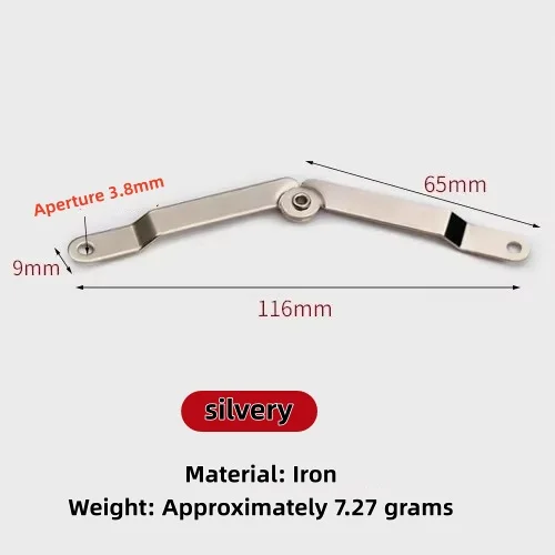 10 Pieces Classic Hyperbolic Support Rod Gift Box Card Link Hinge Cosmetic Box Curved Hand Pull Rod Wooden Box Hinge