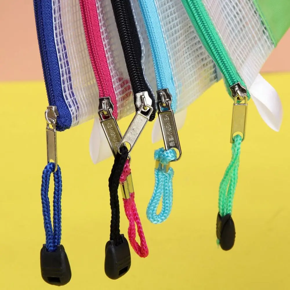 Music Notes Piano Pencil Cases Document Storage Waterproof Mesh Zipper Pouch Pen Bags File Folders Stationery Pouch Girls Boy