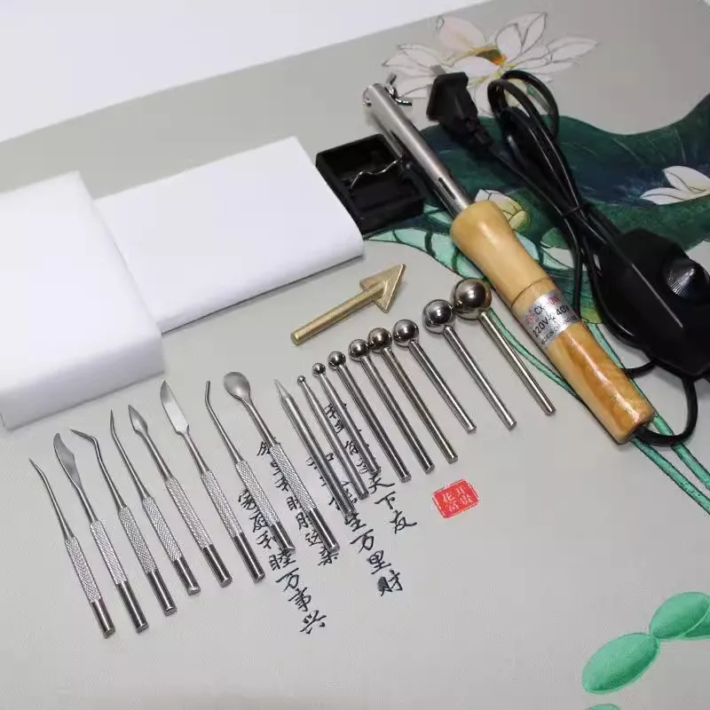 Adjustable Temperature Ironing Flower Set - For Velvet, Organza, Silk: DIY Fabric Flower Modeling Hot Trowel