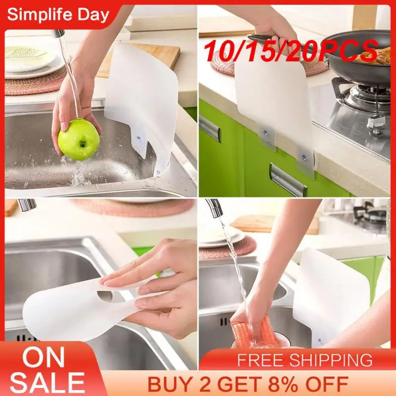 10/15/20PCS Kitchen Sink Splash Guard Easy To Use Versatile Secure And Stable Double Suction Cups Double Suction Cups