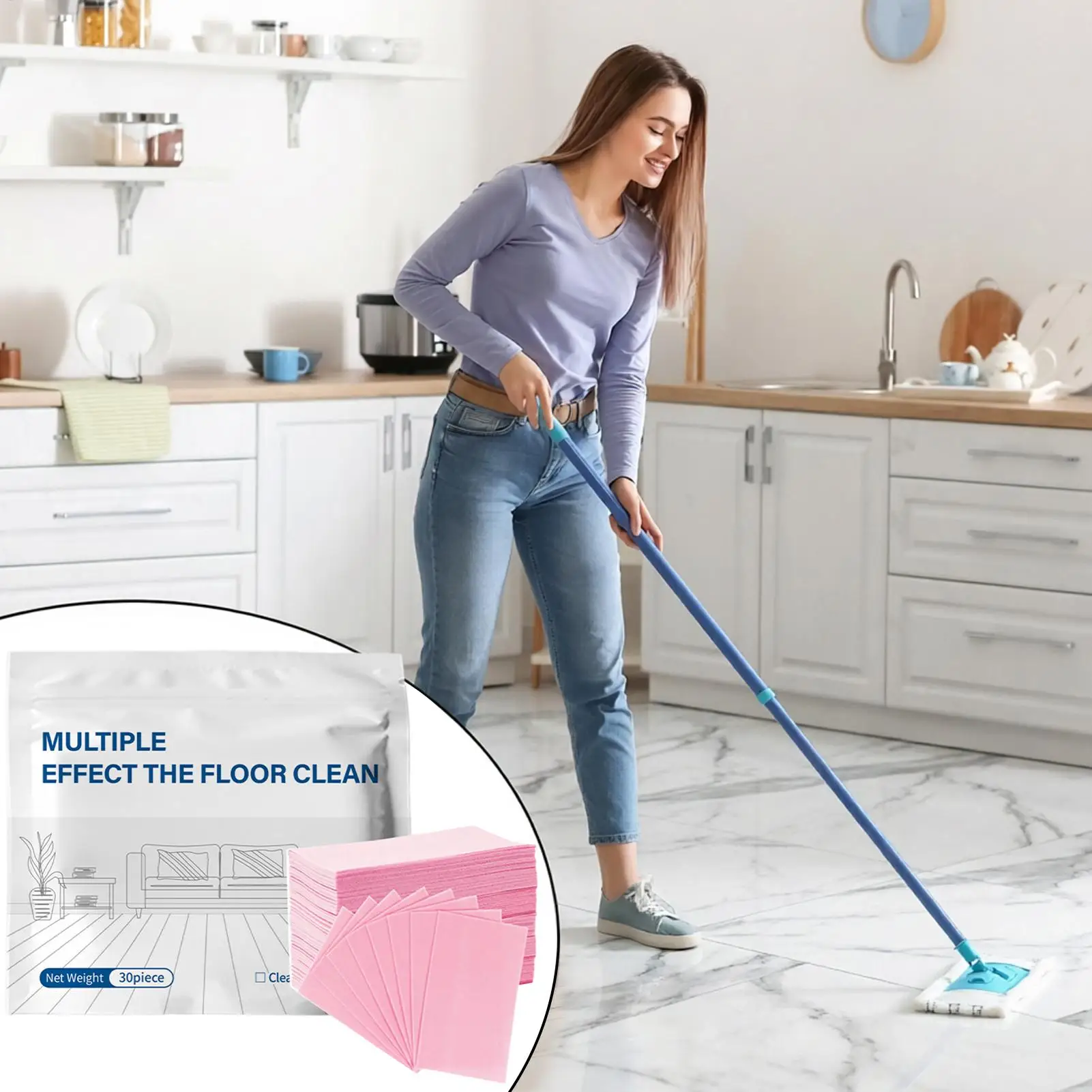 30Pcs Floor Cleaning Tablets Cleaner For Hardwood Laminate Tile & RV Walls Deodorization Shower Floor For Slippery Floor Clean ﻿