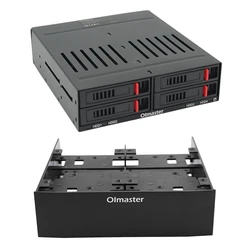 Oimaster-caja de disco duro de 2,5 pulgadas, estante móvil interno y 1 estante para disco duro, dispositivo estándar de 5,25 pulgadas, viene