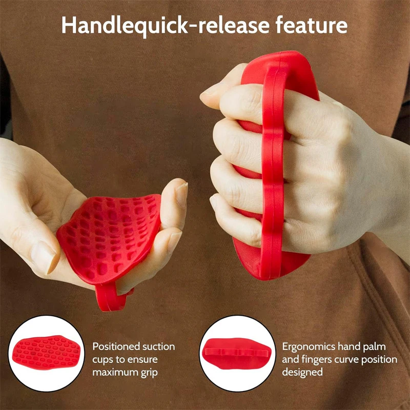 New anti-slip grip for weightlifting, second-generation four-hole silicone weightlifting fitness training grip, suitable for wei