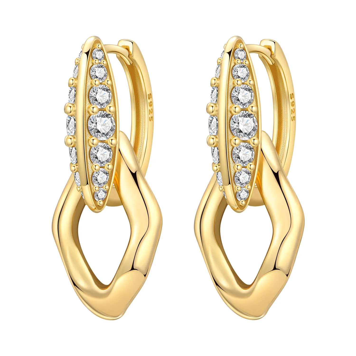 

Orstarry 925 Sterling Silver 18k Gold Minimalist Design Drop Earrings Women Earrings Birthday Party Jewelry Fine Original Gifts