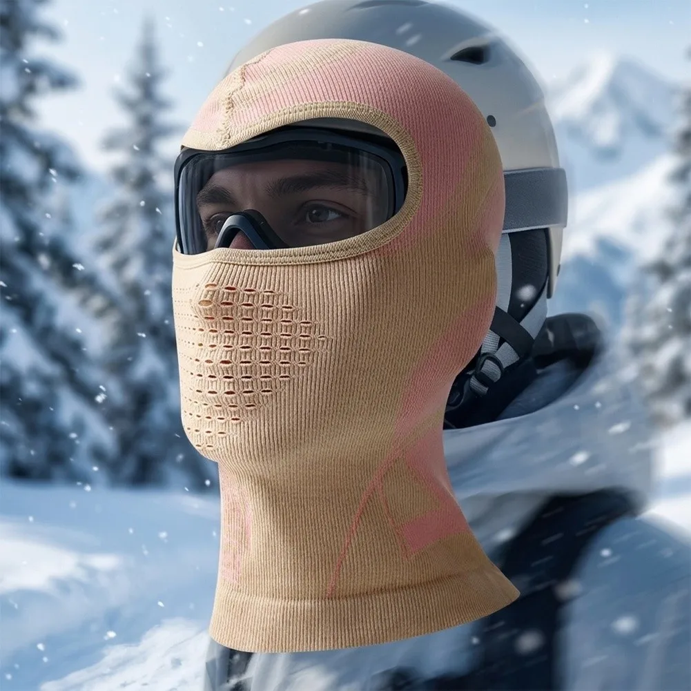 For Child Winter Balaclava Full Coverage Ski - Wind Resistant Nylon Fabric with Elastic Fit and Helmet Compatibility