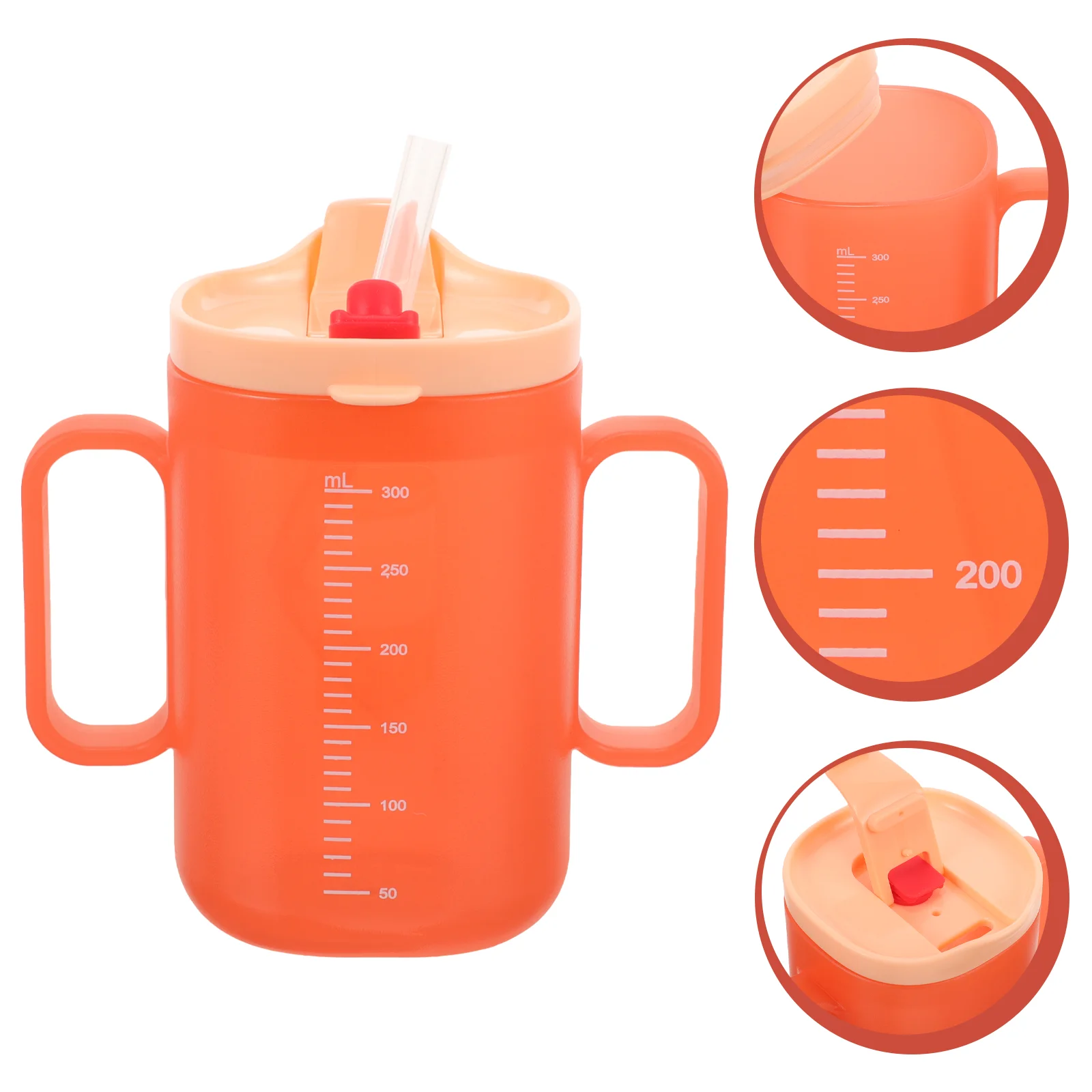 Elderly Care Cup Drinking Glasses Cups with Straw Toddler Baby Accessories Kids Mug Water Silica Gel Pp Straws Child