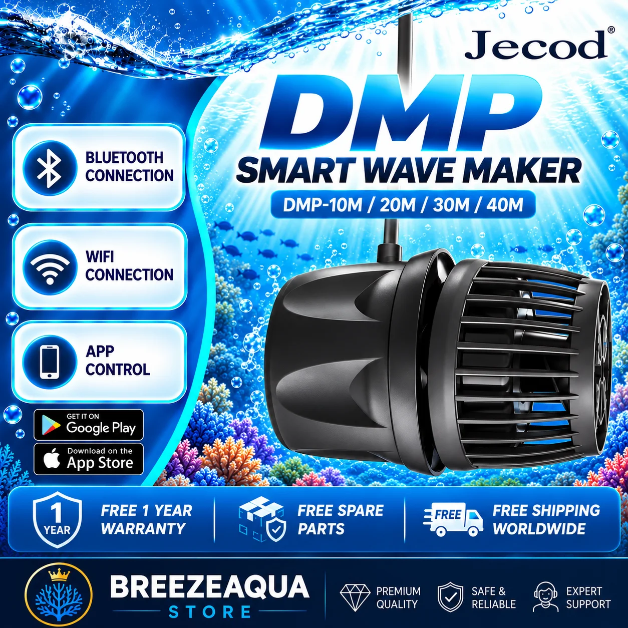 Saltwater Tank - Jecod Jebao New Cordless DMP-10M/20M-30/40M WiFi