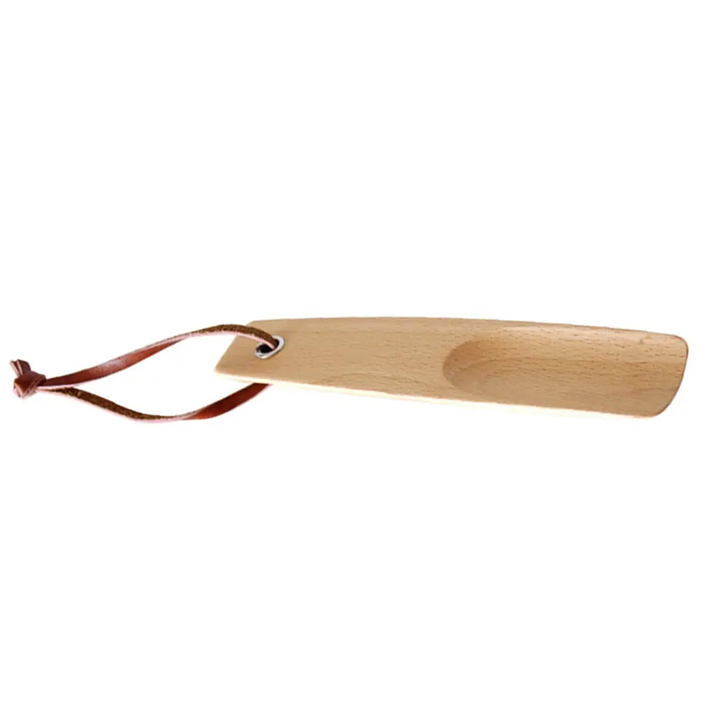 Wooden Portable Shoehorn Long Handle Ergonomic Shoe Lifter Tool for Home Elderly Smooth Surface Durable Eco Friendly