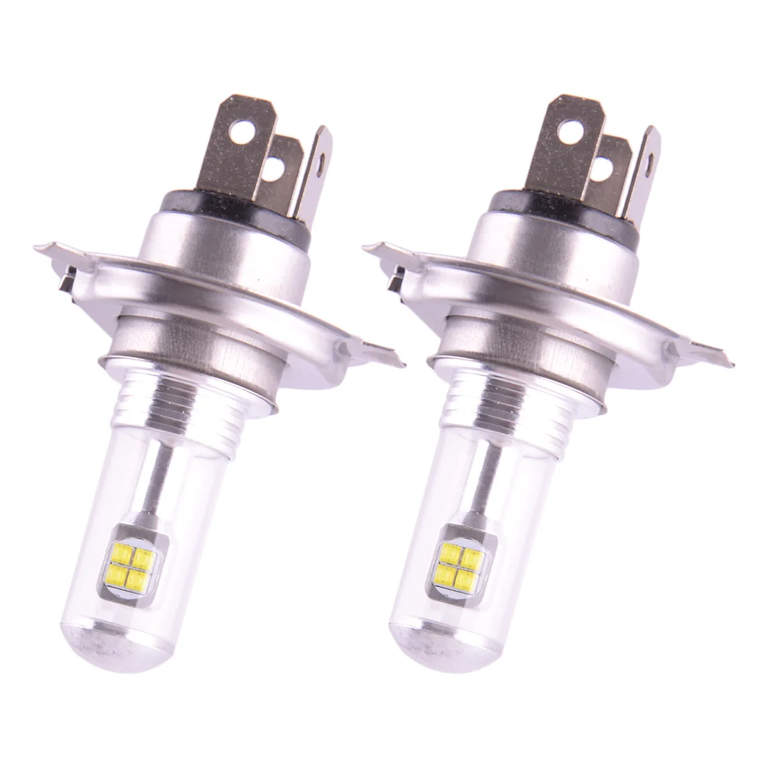 2Pcs 9-36V 80W Motorcycle White Snowmobile LED Headlight Bulb Waterproof Fit for Polaris RMK 500 600 700 800 900 6500K