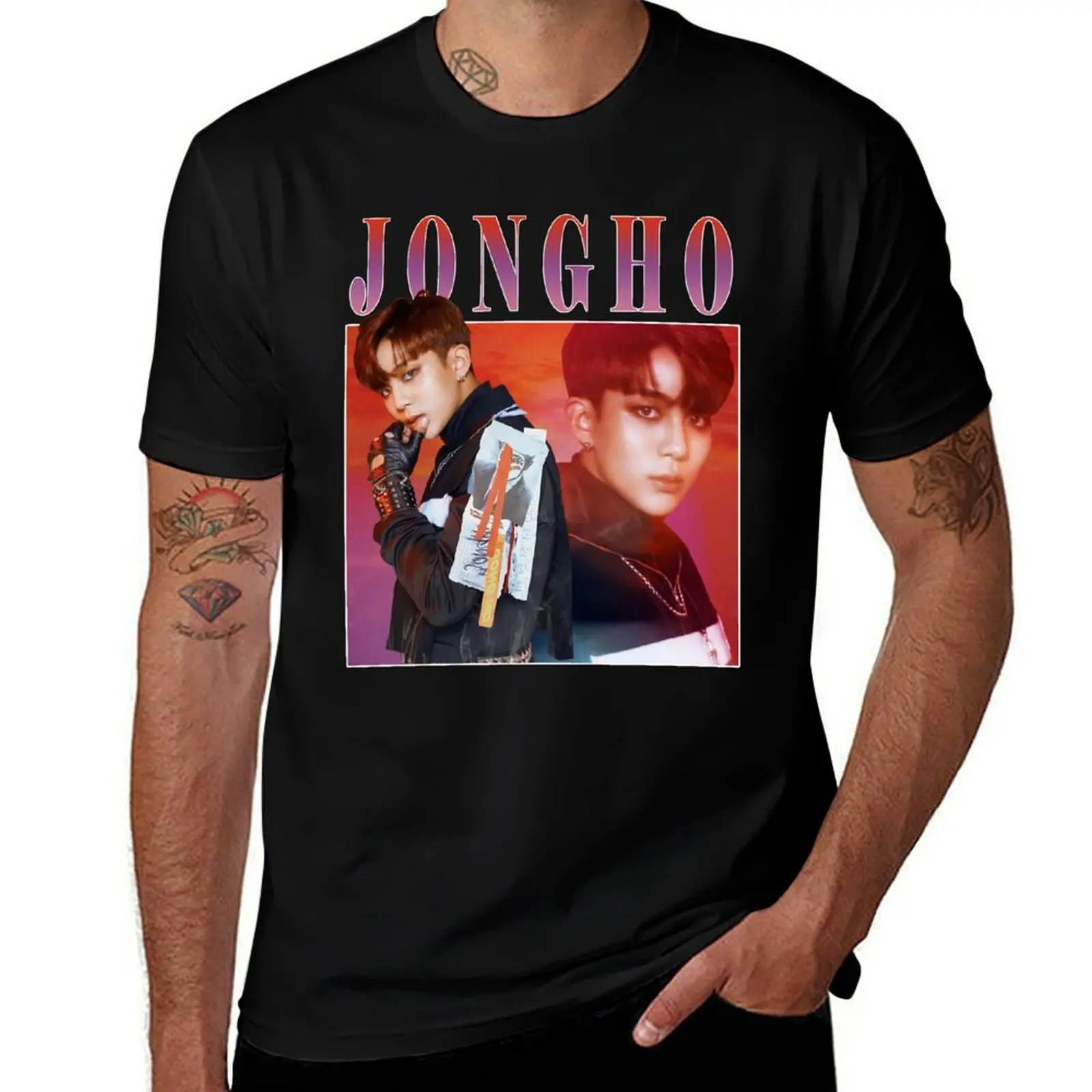 

Jongho ATEEZ T-Shirt Anime t-shirt plus size tops hippie clothes clothes for men