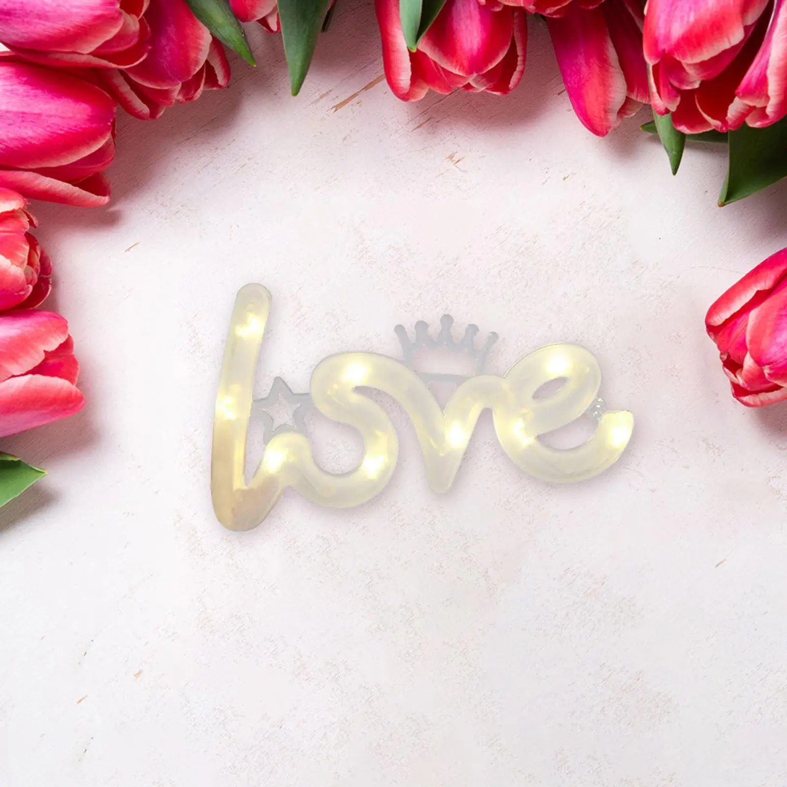 

Love Word Lights with 3 Working Modes Romantic Love Sign LED Neon Lights for Festive Cafe Shop Wall Birthday Special Occassion