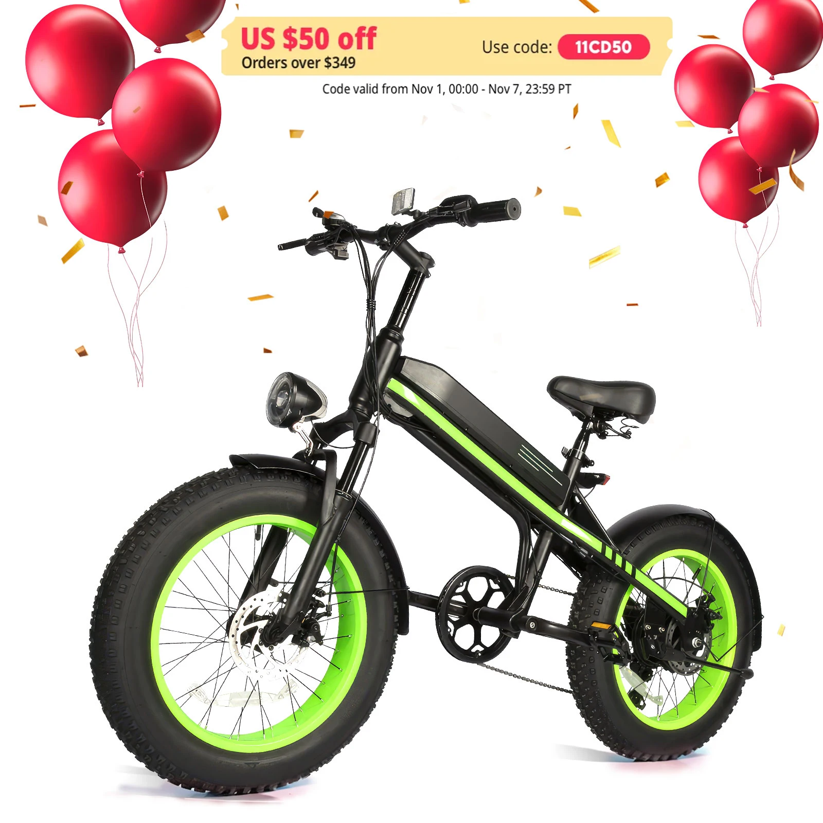 S5 Electric Bike US Stock 500W 20*4