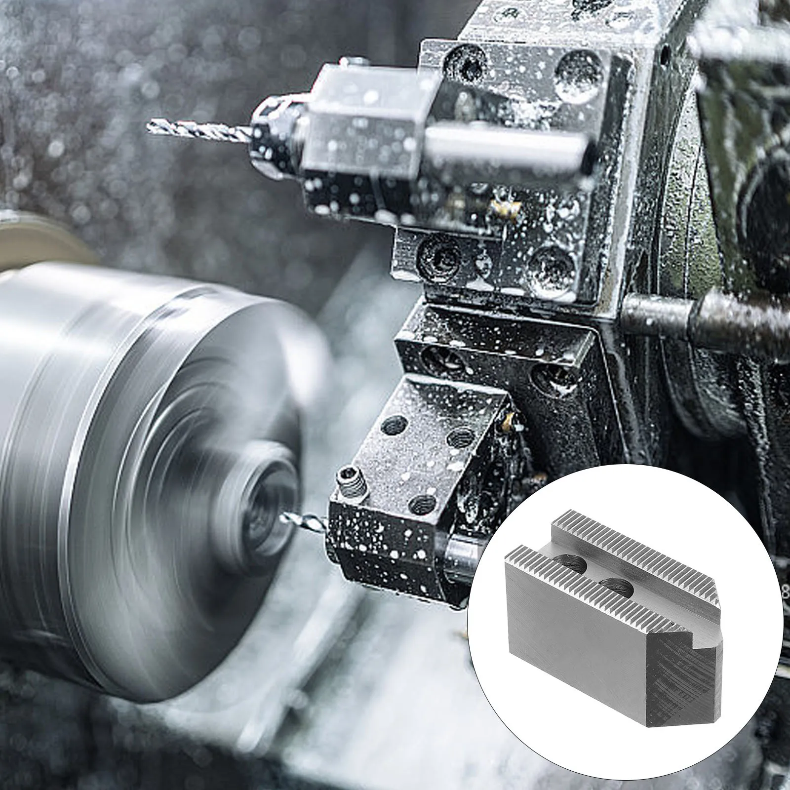 

Mini Lathe CNC Chuck Fixture Parts Woodworking Clamps Tool Holders for Lathes Metal Accessory Silver Tools