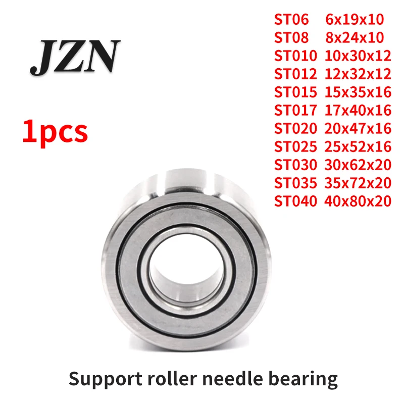1Pcs Support Roller Needle Roller Bearing STO6 STO8 STO10 STO12 STO15 STO17 STO20 STO25 STO30 STO35 STO40