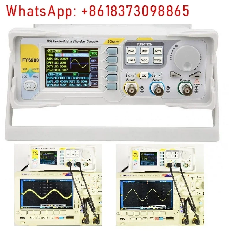 FY6900 100MHZ Digital Function Signal Generator Dual Channel Arbitrary Waveform Meter Inner Calibrate Work with FYV2000 FPA101A