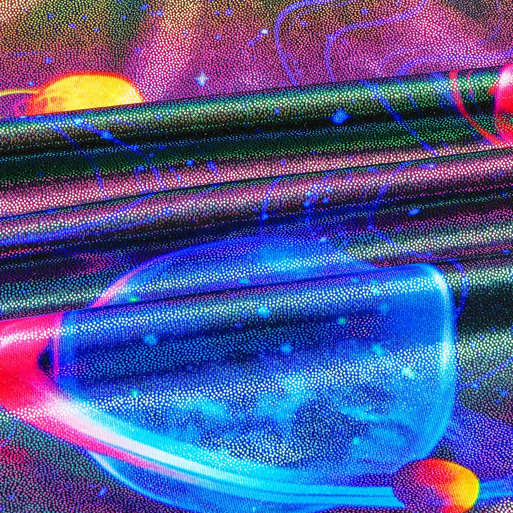 Kind Hoge Kwaliteit Spandex Glanzende Mouwloze Tank Maillots Ritmische Kunst Gymnastiek Pak Metallic Bodysuit Danskostuums Sparkly