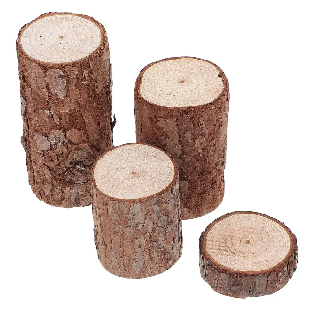 4 قطعة ديكور جذع الخشب الطبيعي لموئل الحيوانات الصغيرة جذوع خشبية جذع شجرة للهامستر استكشاف ممارسة مخبأ الحيوانات الأليفة
