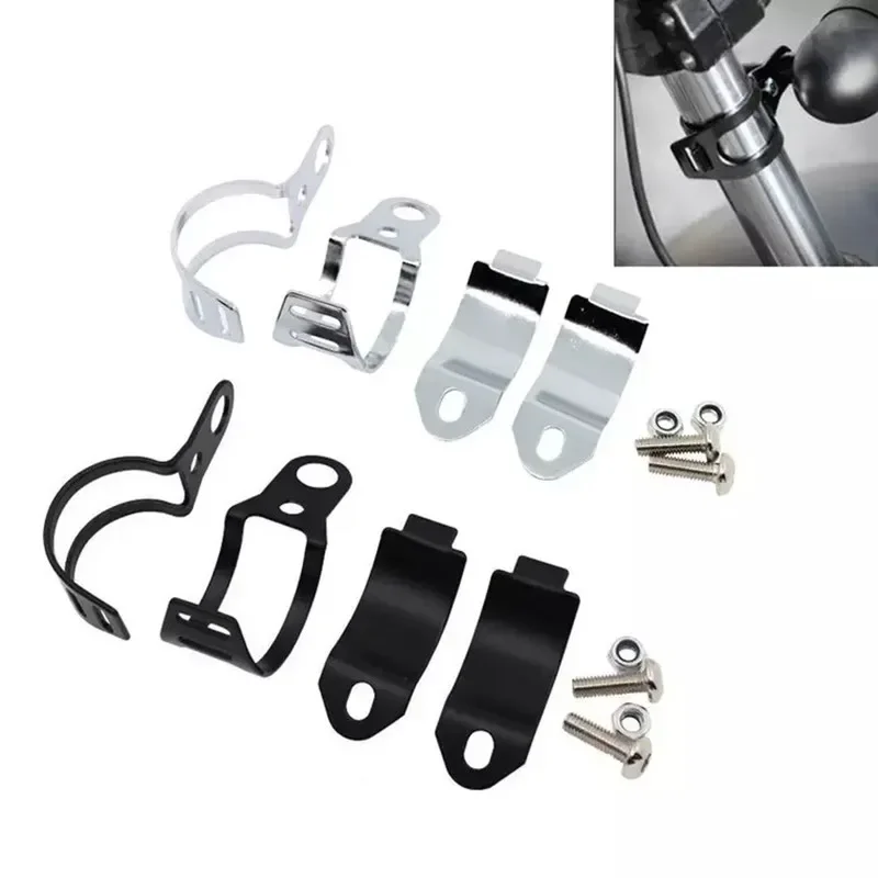 Brand New 2pcs Motorcycle Mount Turn Signal Bracket Flasher Bracket Blinker Indicators Holder Fork Mount Clamp for ATV / Scoote