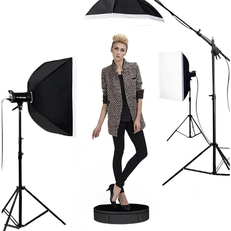 360 Degree Electric Rotating Turntable 11.8 Inch 220lb Load Electric Rotating Display Stand for Photography Product Display