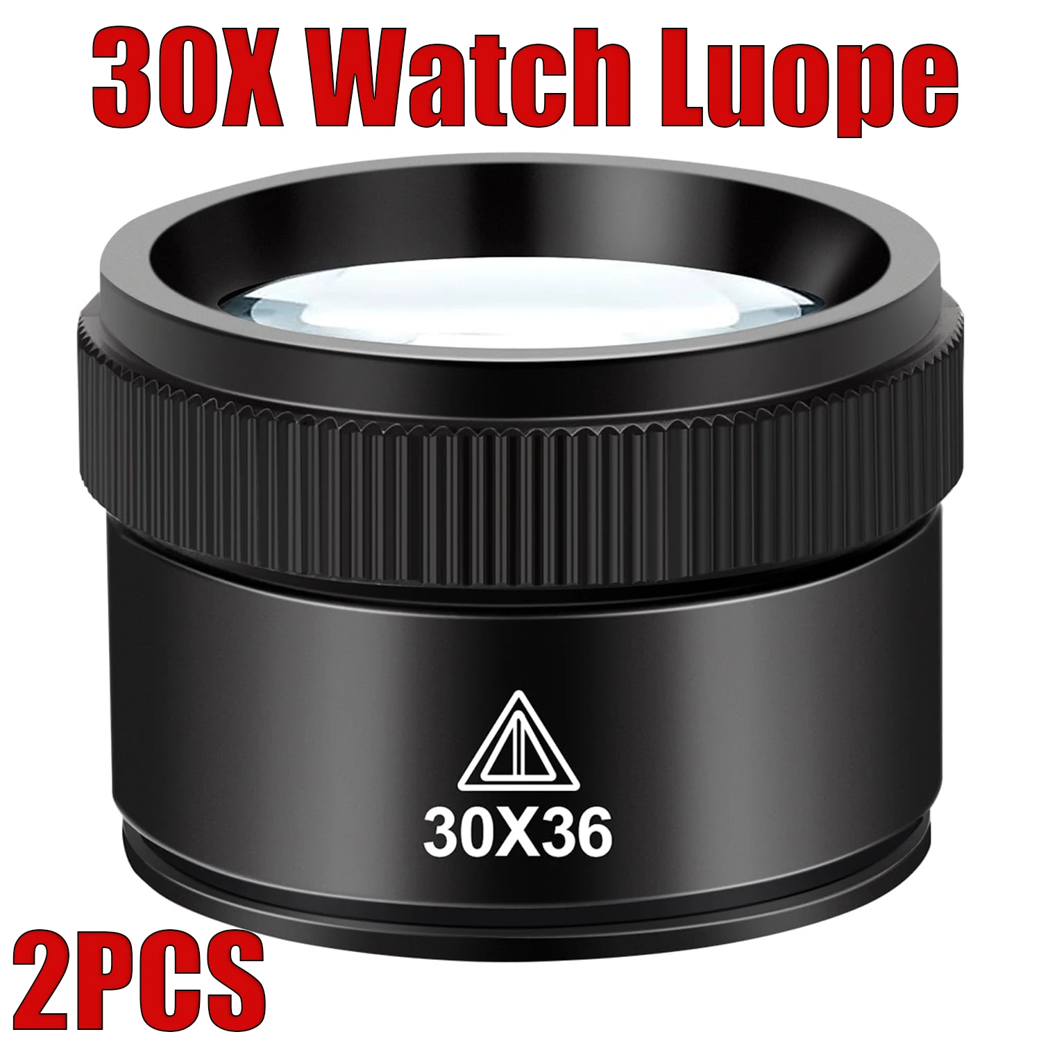 30X Metal Magnifier K9 Optical Lens Monocle Magnifying Glass For Jewelry Identification Watch Repair Coin Stamps Luope Magnifier