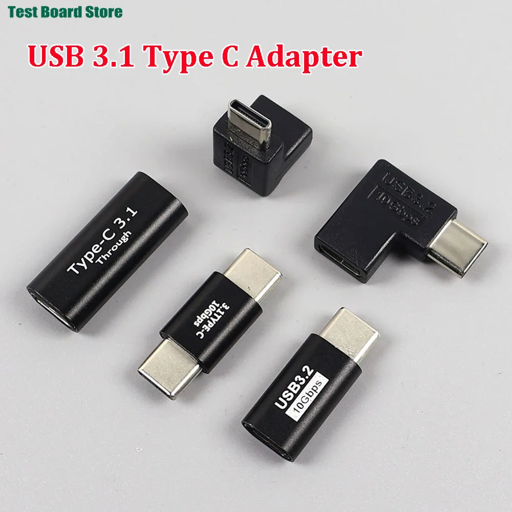 USB 3.1 Type C Adapter Elbow Converter USB C Charge Data Sync Extension USBC Female To Male Typec Connector for PC Laptop Tablet