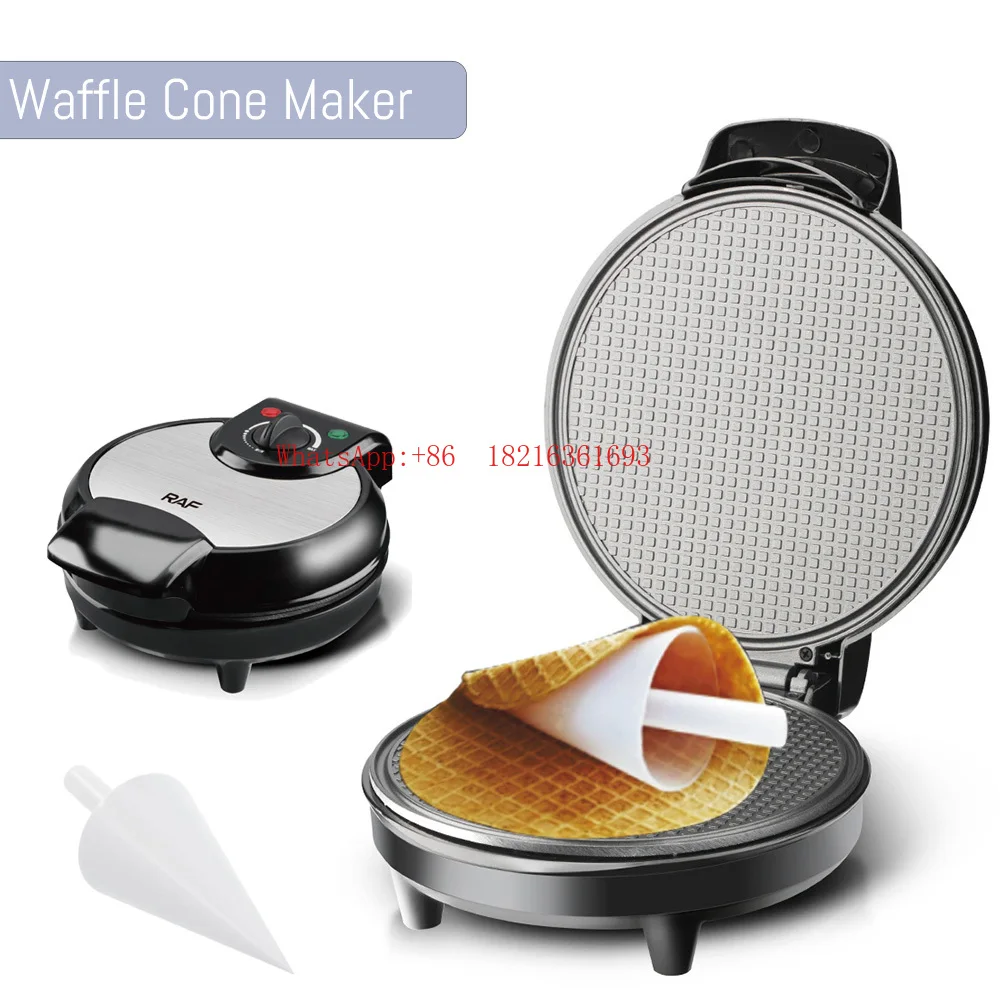 Household Breakfast Electric Waffle Maker, Ice Cream Cone Crepe Maker